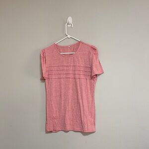 Casual Pink Short Sleeve Women's Top
